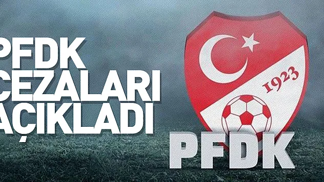 PFDK cezaları açıkladı