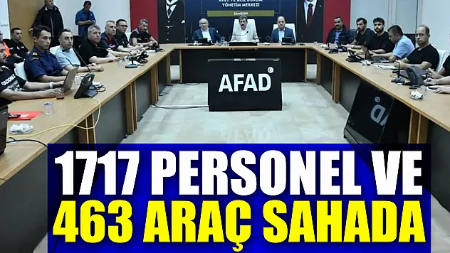 Samsun'da selin ardından: 1717 personel ve 463 araç sahada