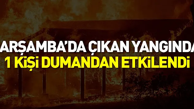 Çarşamba'da çıkan yangında 1 kişi dumandan etkilendi