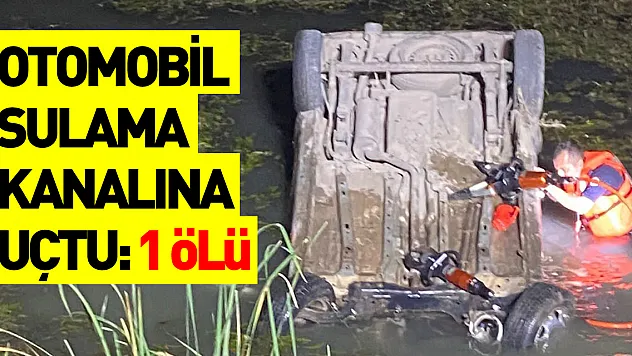 Otomobil kanala uçtu: 1 ölü