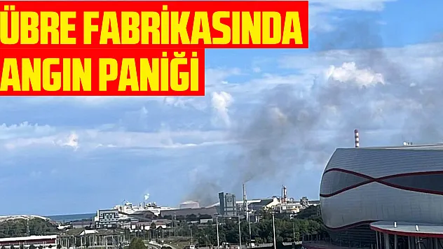 Gübre fabrikasında yangın paniği