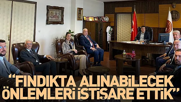 Yılmaz: 'Fındıkta usulsüzlük ve hırsızlıklara karşı alınabilecek önlemleri istişare ettik'