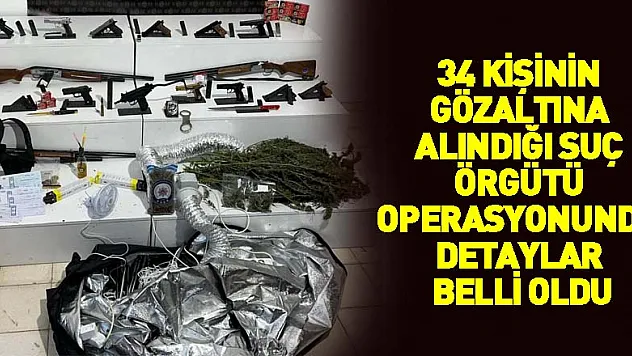 34 kişinin gözaltına alındığı suç örgütü operasyonunda detaylar belli oldu