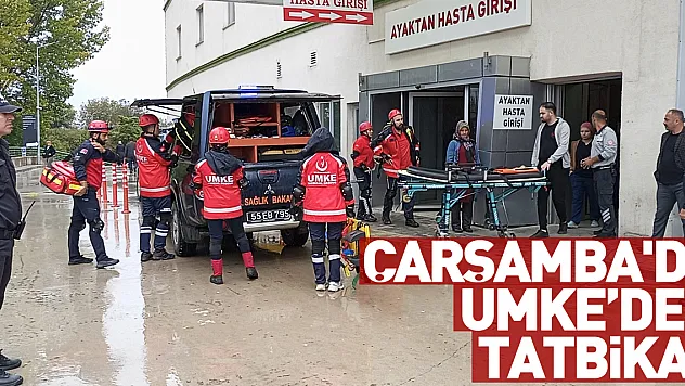 Çarşamba'da UMKE tarafından tatbikat yapıldı