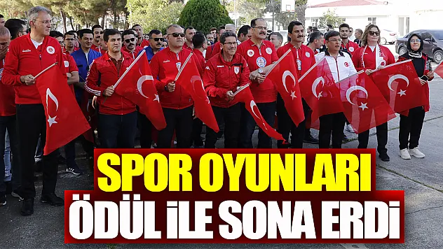 Spor oyunları ödül ile sona erdi