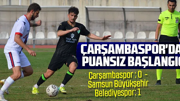 Çarşambaspor'dan puansız başlangıç!