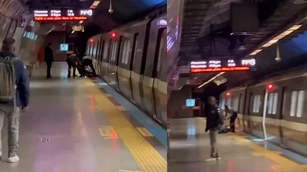 Raylara düşen genç son anda kurtarıldı