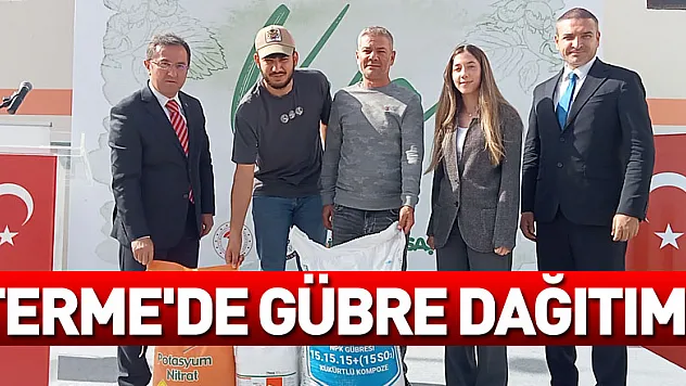 Terme'de gübre dağıtımı