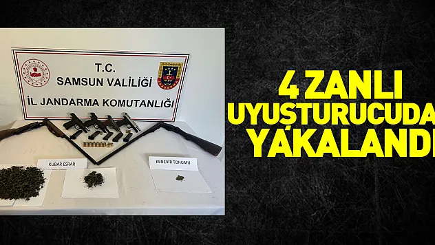 Uyuşturucudan 4 zanlı yakalandı