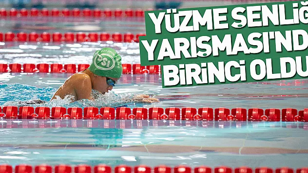 Yüzme Şenliği Yarışması'nda birinci oldu
