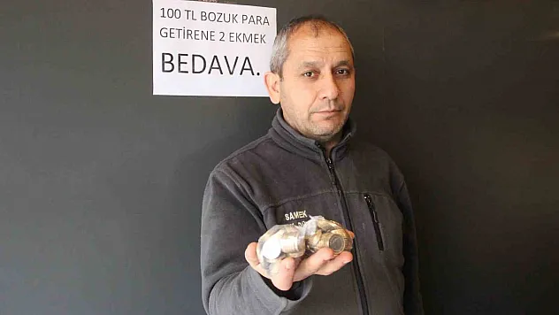 Bu fırına 100 TL bozuk para getirene 2 ekmek bedava