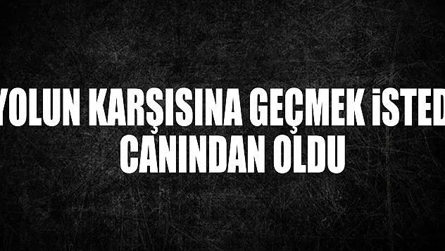 Yolun Karşısına Geçmek İstedi,  Canından Oldu