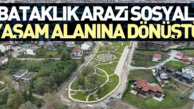 Bataklık arazi sosyal yaşam alanına dönüştü