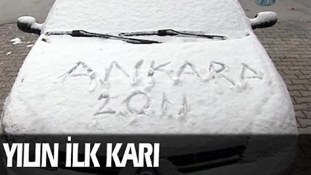 Başkent'e yılın ilk karı düştü