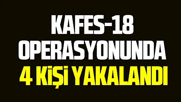 Kafes-18 Operasyonunda 4 Kişi Yakalandı
