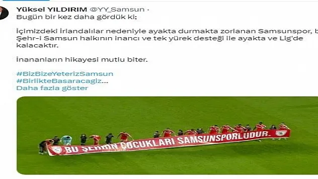 'Samsunspor ligde kalacaktır'