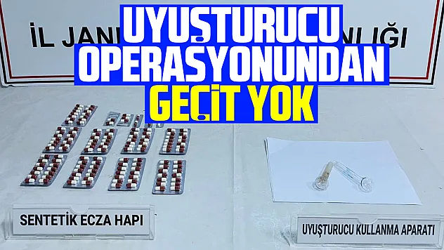 Uyuşturucu operasyonundan geçit yok