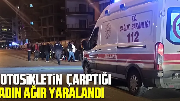 Motosiklet yayaya çarptı