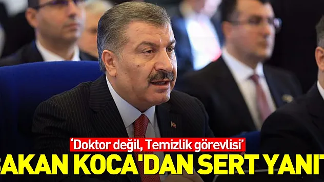 BAKAN KOCA'DAN SERT YANIT!