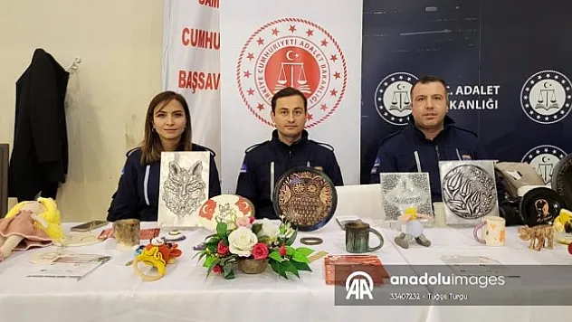 Cezaevlerinde yapılan el işleri OKAF'ta