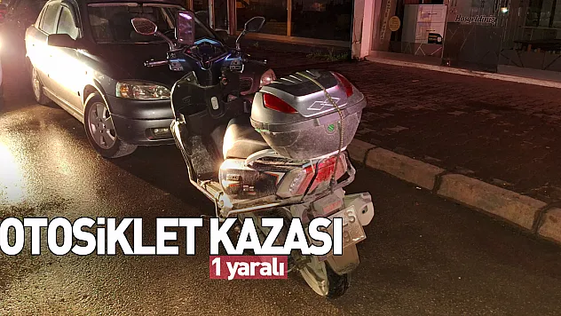 Motosiklet devrildi: 1 yaralı