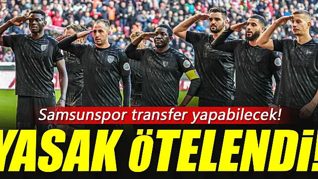 Samsunspor'da 'transfer yasağı' ötelendi!