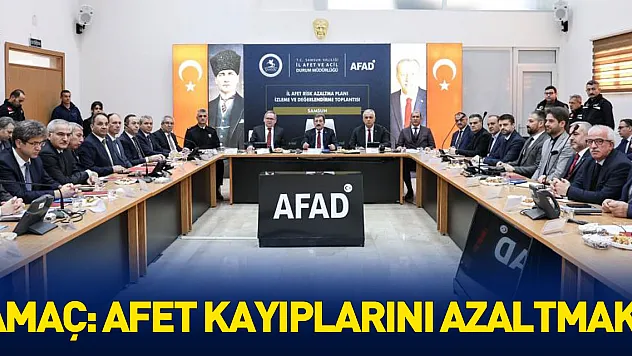 Amaç: Afet kayıplarını azaltmak