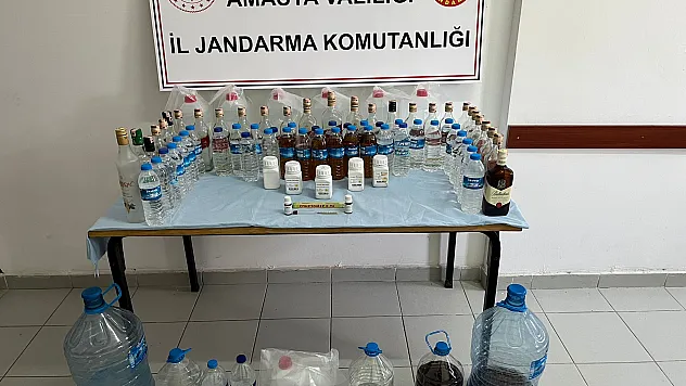 105 litre sahte içki ele geçirildi