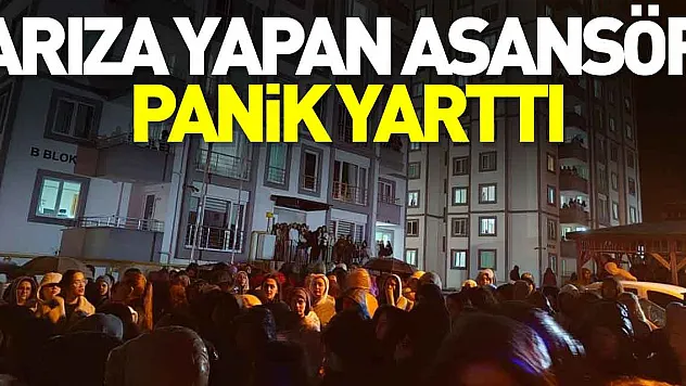 Arıza yapan asansör panik yarattı