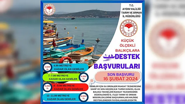 Balıkçılara destek