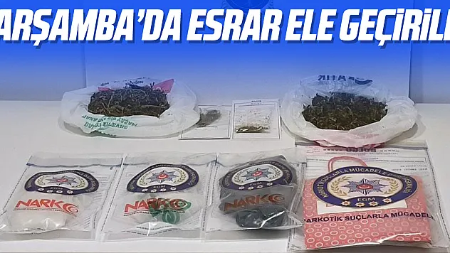 Çarşamba'da esrar ele geçirildi