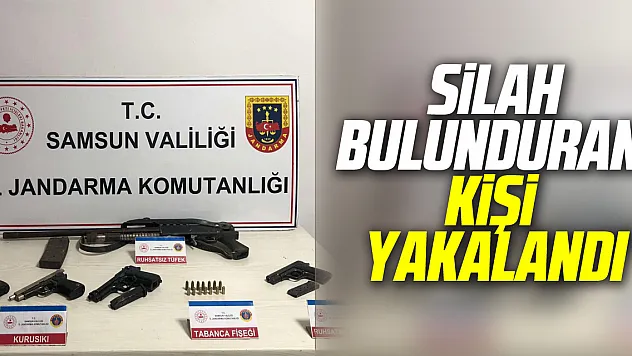 silah bulunduran  kişi  yakalandı