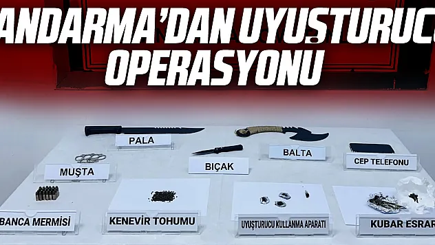 Jandarma'dan uyuşturucu operasyonu