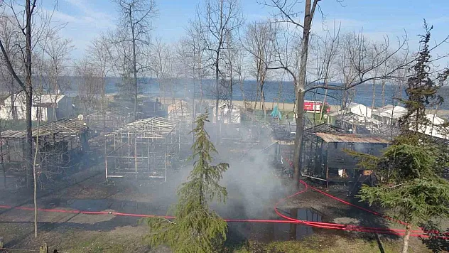 KAMP ALAININDA YANDIN ÇIKTI