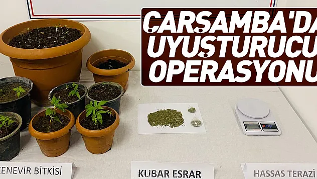 ÇARŞAMBA'DA UYUŞTURUCU OPERASYONU