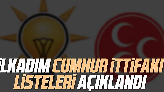 İLKADIM CUMHUR İTTİFAKI MECLİSİ BELLİ OLDU