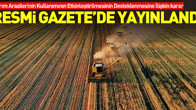 O KARAR RESMİ GAZETE'DE YAYINLANDI