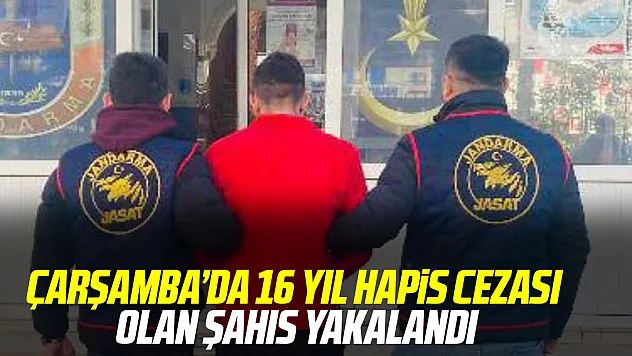 Çarşamba'da 16 yıl hapis cezası olan şahıs yakalandı