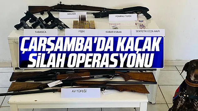 Çarşamba'da Kaçak Silah Operasyonu