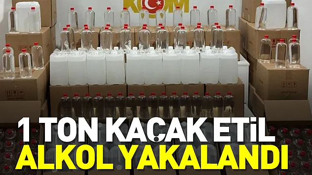 1 TON KAÇAK ETİL ALKOL YAKALANDI