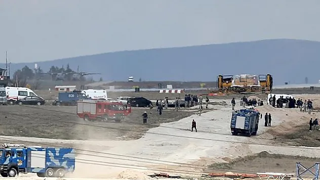 Konya'da askeri eğitim uçağı düştü