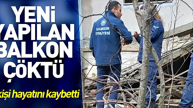 Yeni yapılan balkon çöktü