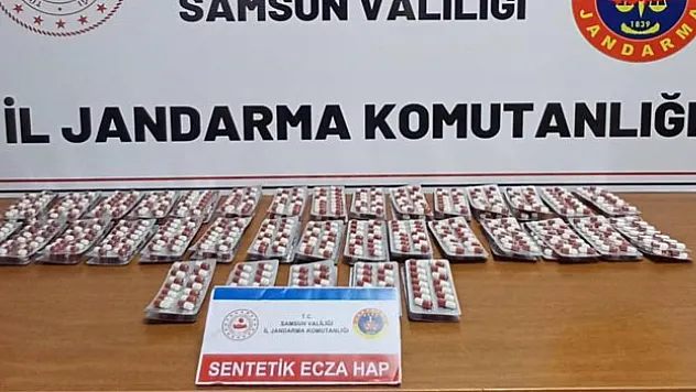 Bin 155 adet sentetik ecza ile yakalandı