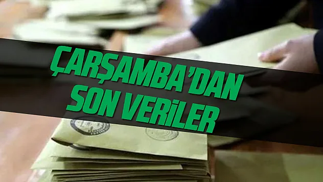ÇARŞAMBA'DAN SON VERİLER