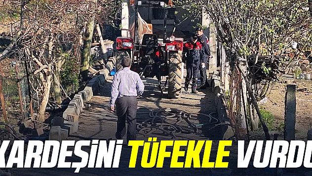 KARDEŞİNİ TÜFEKLE VURDU