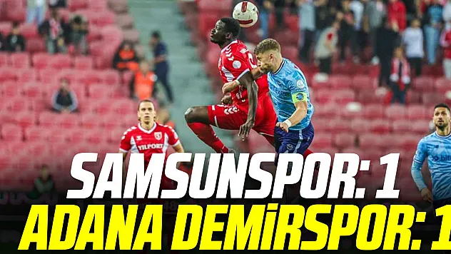 Samsunspor: 1 - Adana Demirspor: 1