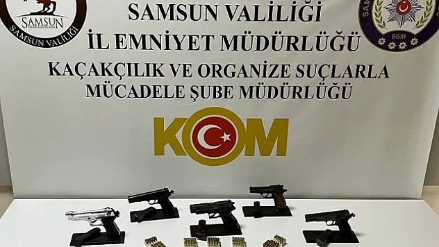 5 adet tabancayla yakalandı