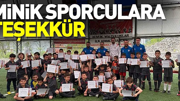 Minik sporculara teşekkür