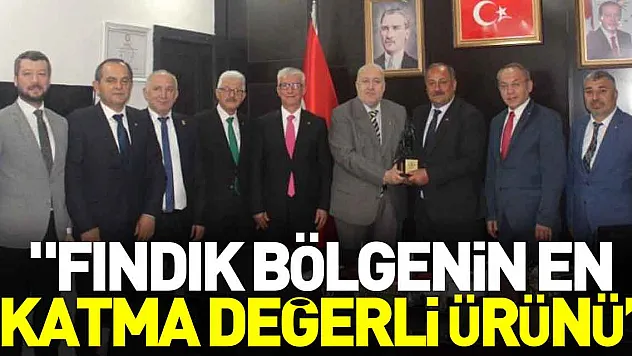 'Fındık, bölgenin en katma değerli ürünü'