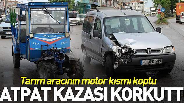 Hafif ticari araç patpata çarptı: 1 Yaralı